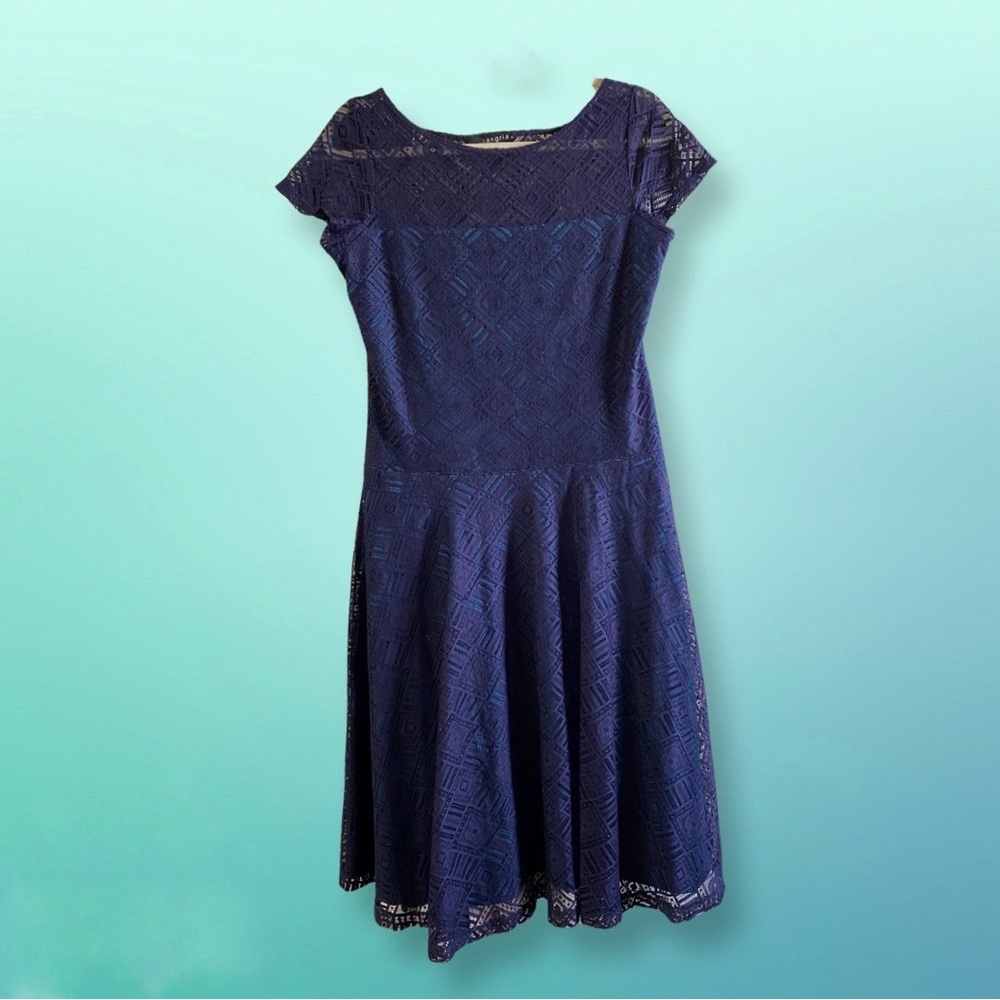 Navy lace dress